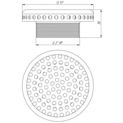 Водозабор 8 м3/ч, плитка чертеж, схема Allpools