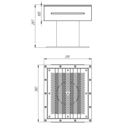 Водозабор 60 м3/ч, пленка (AISI 316) чертеж, схема Allpools