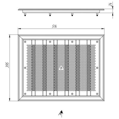 Водозабор 90 м3/ч, плитка (AISI 316) чертеж, схема Allpools