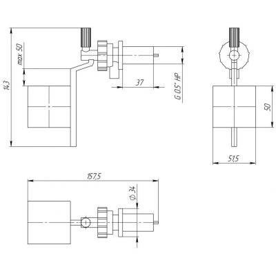 Клапан автодолива для скиммера АС 05.071 (АС 05.15) чертеж, схема Allpools