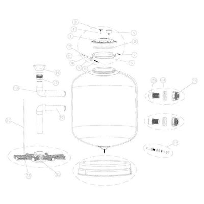 Прокладка 10x1x20 SS304 чертеж, схема Allpools